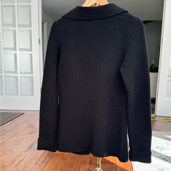 COCOGIO Italy Gray Wool Blend Cardigan Sweater Blazer Jacket - Sz S - Picture 2 of 10